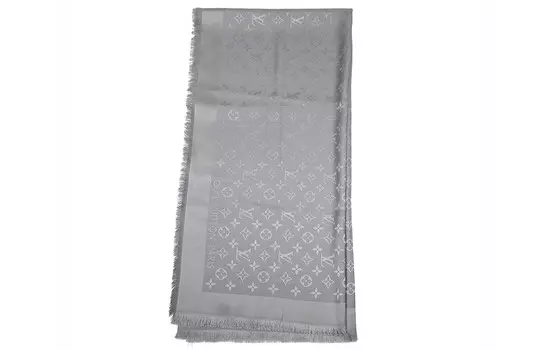 LOUIS VUITTON Трикотажный шарф унисекс, Gray