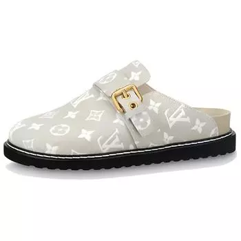 Шлепанцы женские Louis Vuitton, бело-серый