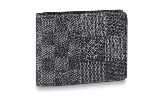 LOUIS VUITTON Визитница с многослойным покрытием, кошелек, обычный, мужской, серые чернила