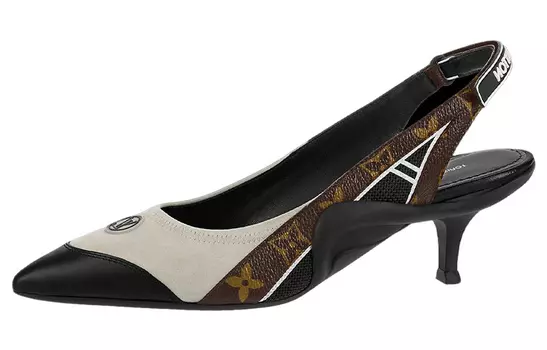 Туфли женские Louis Vuitton, белый / черный