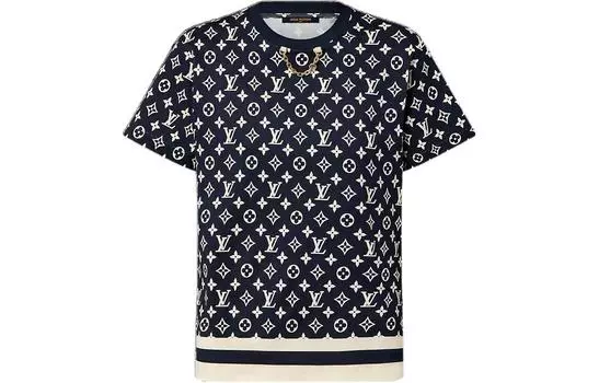 Футболка женская Louis Vuitton с логотипом, черный / белый
