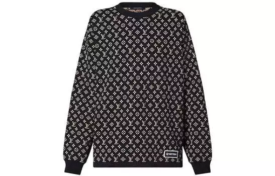 Толстовка женская Louis Vuitton с принтом логотипа, черный