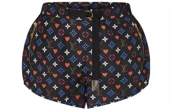 Шорты женские Louis Vuitton с принтом, черный