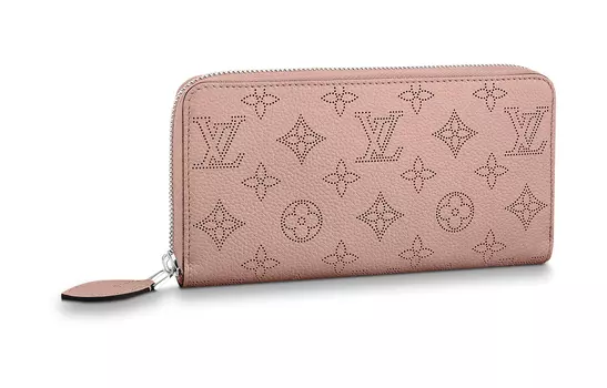LOUIS VUITTON Женский кошелек Zippy Mahina из телячьей кожи, темно-розовый