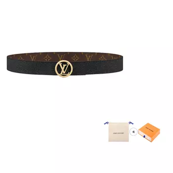 Женский ремень Louis Vuitton, черный/коричневый