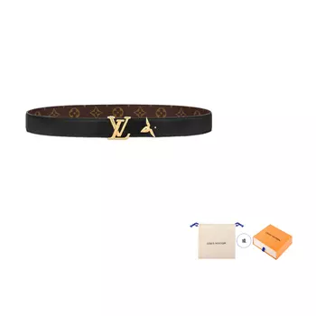 Женский ремень Louis Vuitton, черный/коричневый