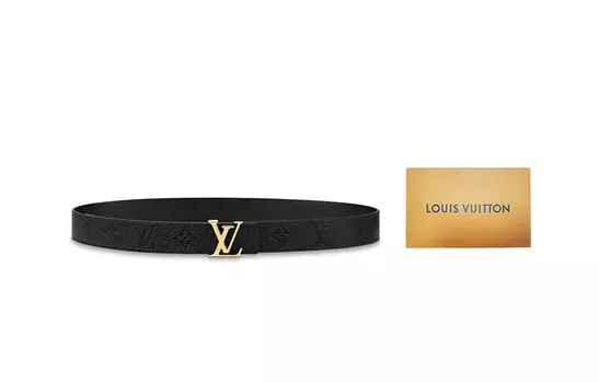 LOUIS VUITTON Женский кожаный ремень, Черный, в оригинальной коробке.