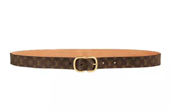 LOUIS VUITTON Женский кожаный ремень, Коричневый