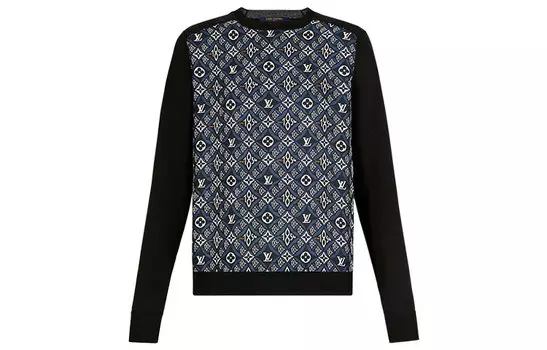 Свитер женский Louis Vuitton, черный / бело-синий
