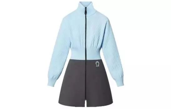 Платье женское Louis Vuitton с длинными рукавами, голубой / серый