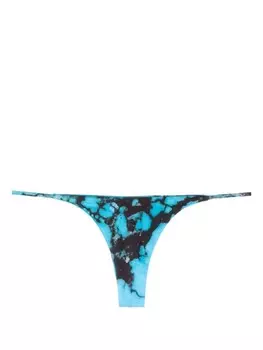 Louisa Ballou плавки бикини Mini Ring с абстрактным принтом, синий