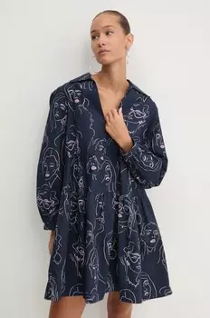 LOuiSVILLE платье из хлопка Desigual, темно-синий