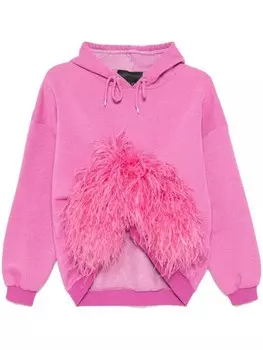 Loulou худи с перьями, розовый