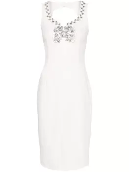 Loulou платье миди Odelle с кристаллами, белый