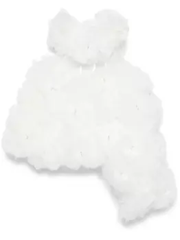 Loulou платье мини с цветочной аппликацией, белый