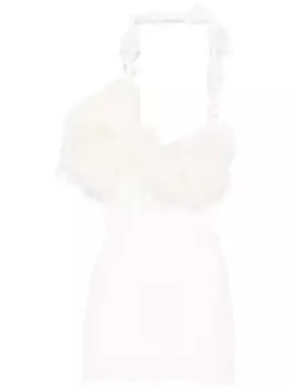 Loulou платье мини с искусственным мехом, белый