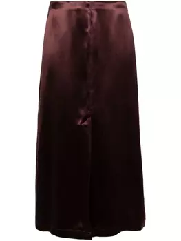 Loulou Studio атласная юбка миди Lys, фиолетовый