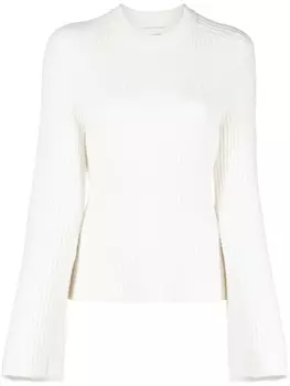 Loulou Studio кашемировый джемпер Kota с круглым вырезом, нейтральный цвет