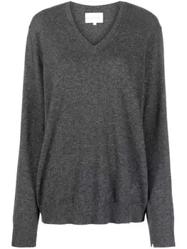 Loulou Studio кашемировый джемпер Serafini с V-образным вырезом, серый