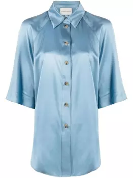 Loulou Studio шелковая рубашка, синий