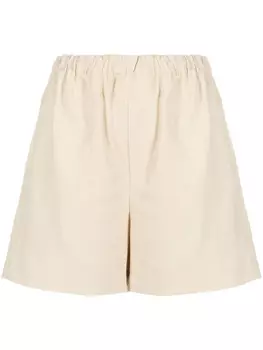 Loulou Studio шорты с эластичным поясом, нейтральный цвет