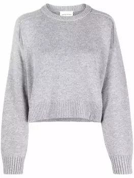 Loulou Studio укороченный джемпер с отделкой в рубчик, серый