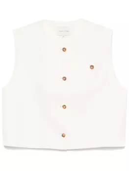 Loulou Studio жилет Esme, белый