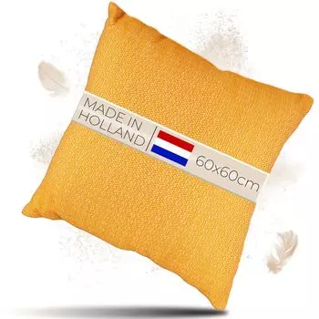 Lountex - Подушка для улицы, устойчивая к атмосферным воздействиям - Декоративная подушка для сада 60x60 см | Водонепроницаемый - грязеотталкивающий - устойчивый к ультрафиолетовому излучению - устойчивый к истиранию | Ярко оранжевый Jacotex Tex...