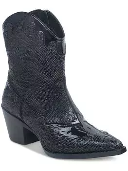 Lourdez женские ковбойские сапоги из искусственной кожи с отделкой в стиле вестерн Wild Pair, цвет black bling