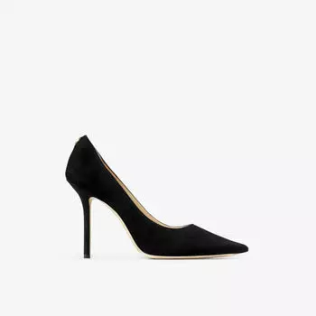 Love 100 замшевые туфли с острым носком Jimmy Choo, черный