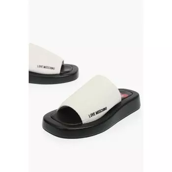 LOVE Двухцветные сабо ROW30 Moschino, Black and White