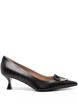 Love Moschino 60-миллиметровые сердечные бляшки-туфли, черный