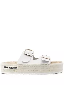 Love Moschino эспадрильи с ремешками, белый