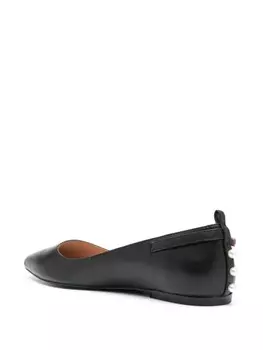 Love Moschino балетки с отделкой из искусственного жемчуга, черный