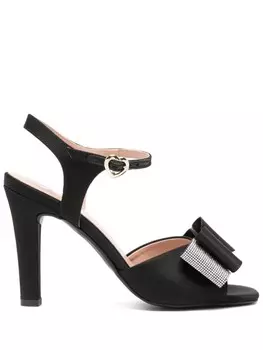 Love Moschino босоножки со стразами, черный