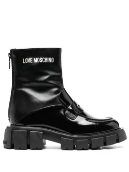 Love Moschino ботильоны с логотипом, черный