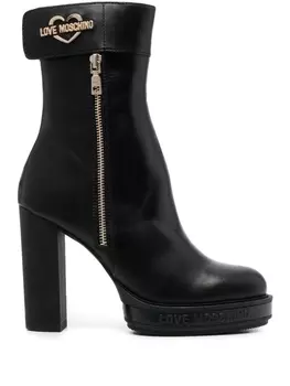 Love Moschino ботильоны с логотипом, черный