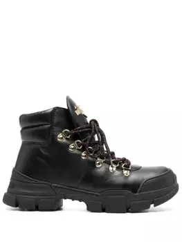 Love Moschino ботинки на шнуровке с логотипом, черный