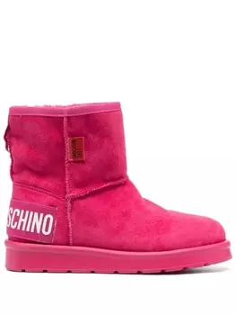 Love Moschino ботинки с нашивкой-логотипом, розовый
