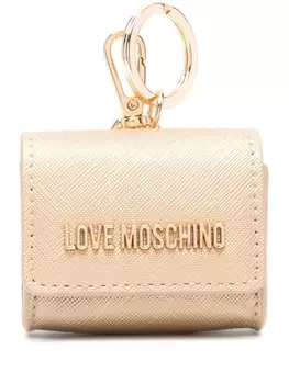 Love Moschino чехол для AirPods с логотипом, золотистый