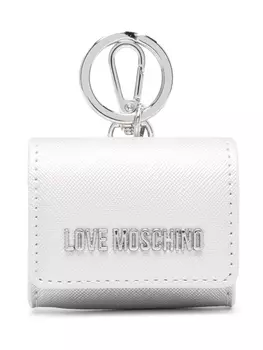 Love Moschino чехол для AirPods с логотипом, серебристый