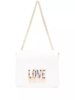 Love Moschino декорированная сумка на плечо, белый