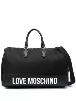 Love Moschino дорожная сумка с логотипом, черный