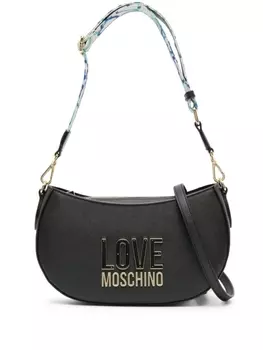 Love Moschino фактурная сумка через плечо с логотипом, черный