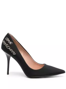 Love Moschino фактурные туфли с логотипом, черный