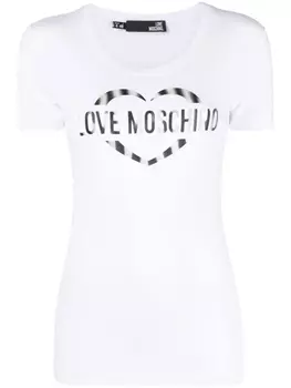 Love Moschino футболка с логотипом, белый
