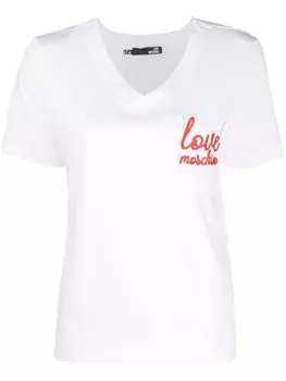 Love Moschino футболка с логотипом, белый