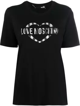 Love Moschino футболка с логотипом, черный