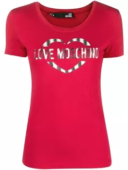 Love Moschino футболка с логотипом, красный