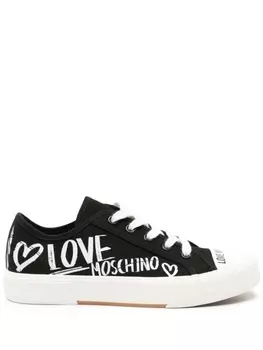 Love Moschino кеды с логотипом, черный